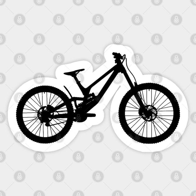 Canyon Sender Downhill Mountain Bike Silhouette Sticker by gktb